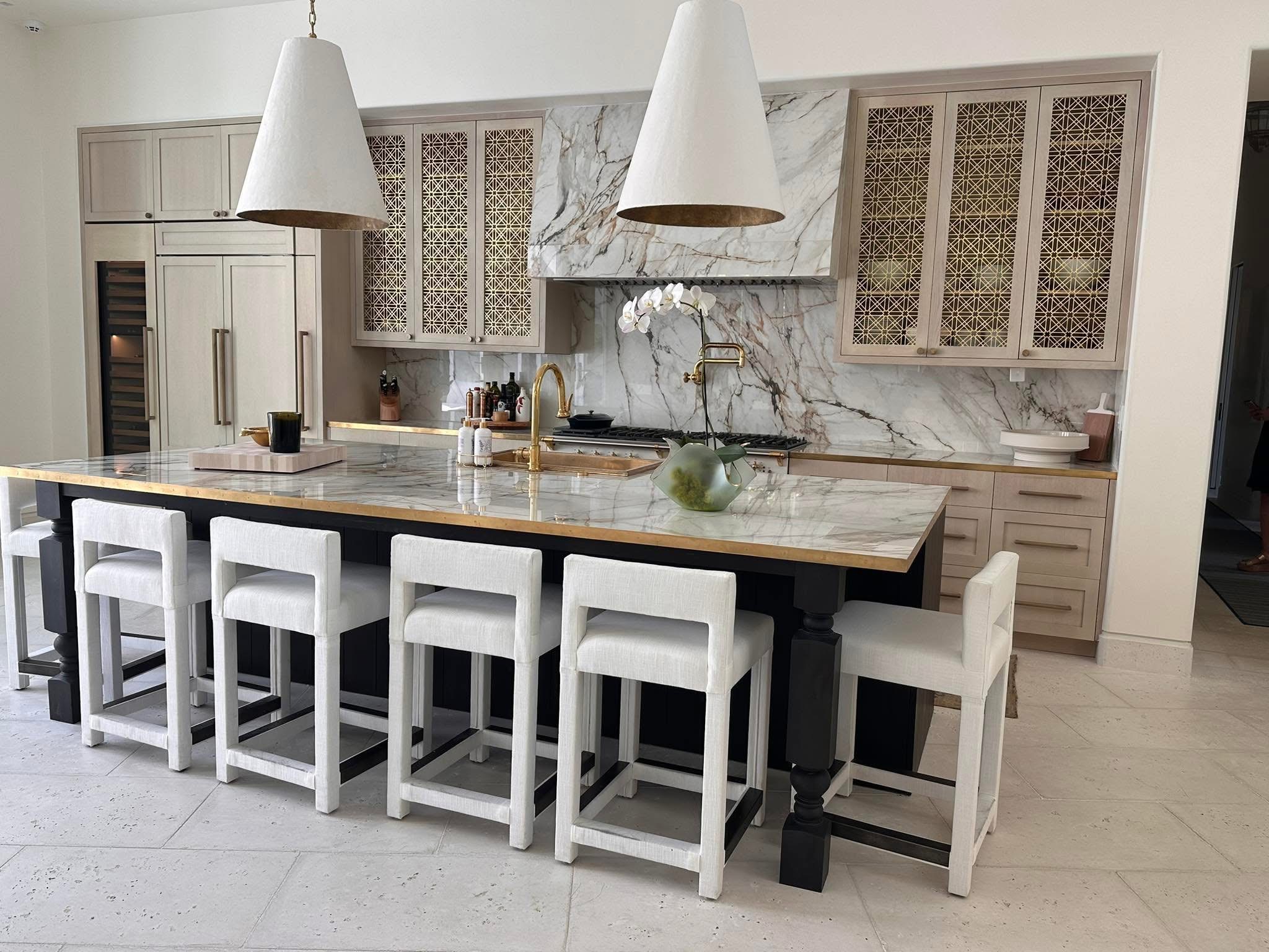 Marble island kitchen